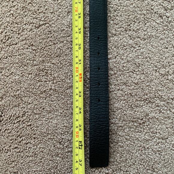 Dolce & Gabbana unisex black leather belt size 85 cm 34 inches - Picture 4 of 4